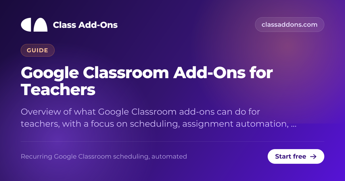 Google Classroom Add-Ons for Teachers | Class Add-Ons